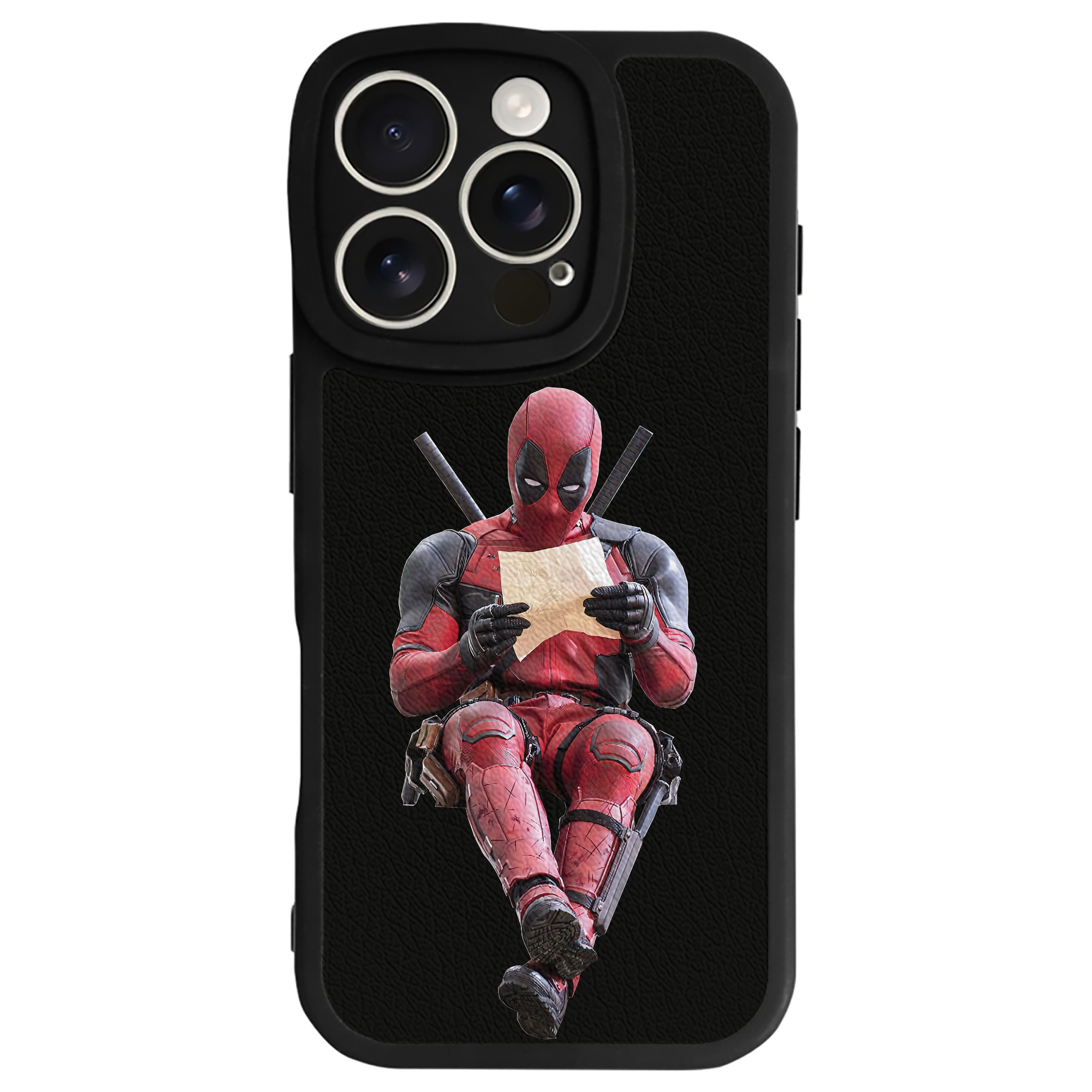 （画像用） Deadpool デッドプール 【iPhone 16シリーズ対応】シリコンスマホケース（レザー調） 材質：シリコン